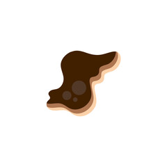 Chinese Black Mushrooms. Asian cuisine ingredient. Vector illustration.