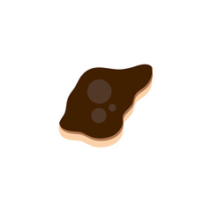 Chinese Black Mushrooms. Asian cuisine ingredient. Vector illustration.