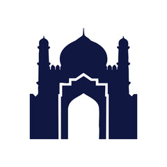 Iconic Taj Mahal Silhouette Design. Abstract rendering of a grand Mughal structure. This vector artwork represents India's rich heritage, peace, and spiritual elegance.