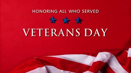 Veterans Day Tribute Honoring Service with American Flag and Stars Symbolizing Gratitude and Remembrance for Military Personnel