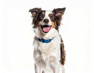 Fototapeta premium Happy Dog with Blue Collar