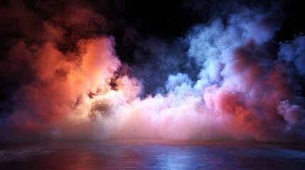 Obraz premium Smoke clouds water