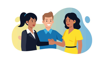 Diverse team shaking hands, representing partnership, agreement, and welcome. Ideal for business, collaboration, or networking concepts.