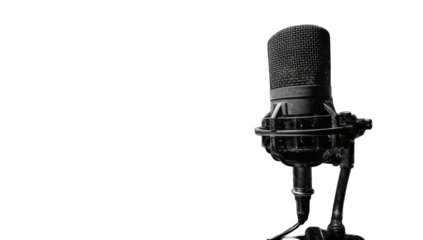 Studio microphone, black, isolated