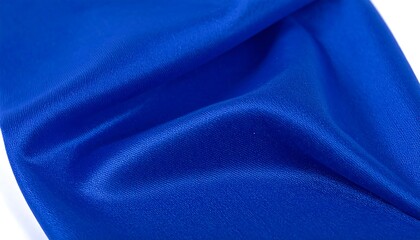 Close-up view of a vibrant blue fabric texture.