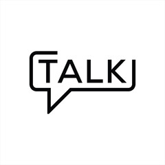 Talk chat logo design inspiration. Minimalist vector template