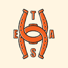 horseshoe, which is great for a front logo on a t-shirt