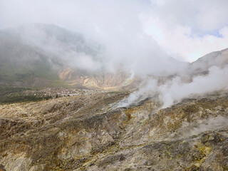 volcanic crater in Indonesia