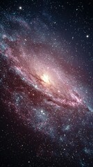 Obraz premium Spiral galaxy, vibrant hues, cosmic expanse