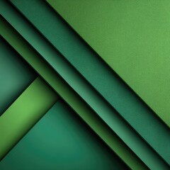 Obraz premium Abstract layered green shapes