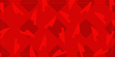 Halloween patterned red background with knife icon. Design for banners, posters, greeting cards, social media.