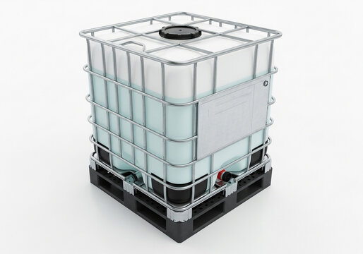 Industrial intermediate bulk container ibc tote tank on pallet