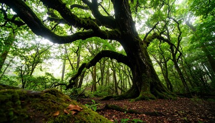 Fototapeta premium Lush, ancient forest canopy