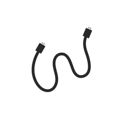 Modern HDMI cable vector icon