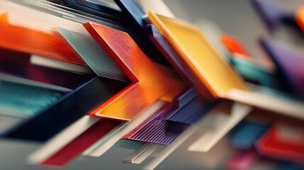 Abstract geometric shapes in vibrant colors