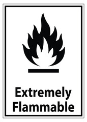Bold Warning Sign Indicating Extreme Flammability for Safety Compliance