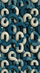 Abstract textured pattern of interlocking rings