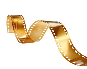 Golden filmstrip spirals dynamically