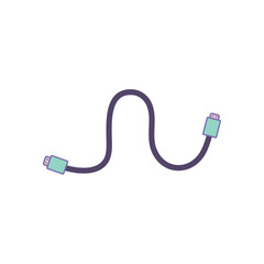 Modern USB cable icon. Charger smartphone  vector illustration. 
