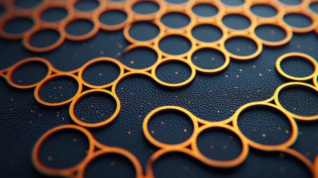 Geometric pattern abstract illustration with circles on textured surface