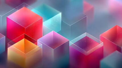 Obraz premium Colorful Cubes Abstract