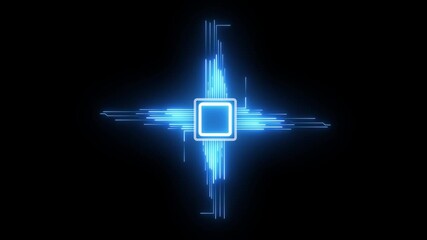 AI artificial intelligence data mining circuit board electronic deep learning Computer chip technology. Futuristic cyber innovation automation brain. cyber innovation cyberpunk.  4k video. - Powered by Adobe