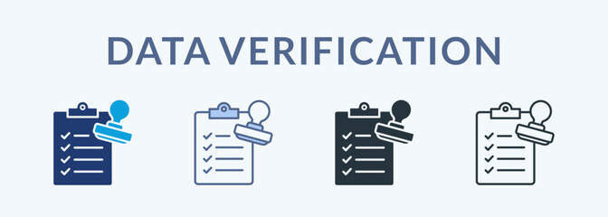 Data Verification Multiple Style Icon Collection