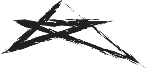 Geometric Star Pattern. Doodle brush