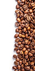 Obraz premium coffee beans on white background