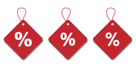 Percentage discount badge icon. EPS 10