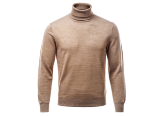 Merino wool turtleneck isolated on white background