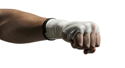 Isolated fist boxing punch – martial arts action shot