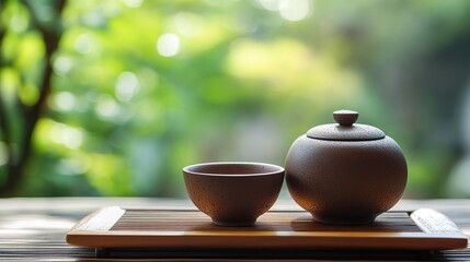 cup of tea on a wooden table