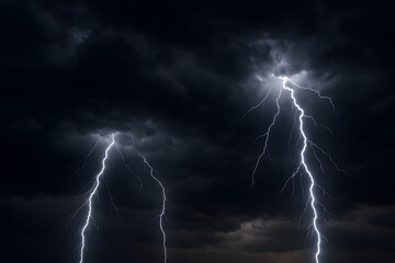 thunderstorm accompanied by lightning