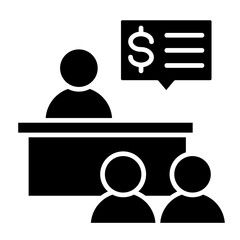 Client Meeting  Icon Element For Design