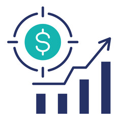 Sales Target  Icon Element For Design