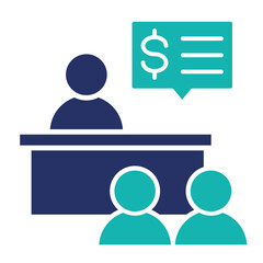 Client Meeting  Icon Element For Design