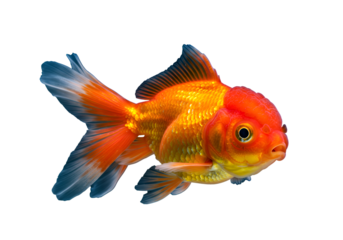 Vibrant Goldfish:  Stunning Aquarium Pet Isolated on Transparent Background