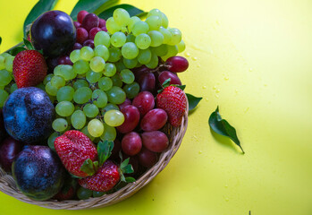 fresh fruit in a bowl