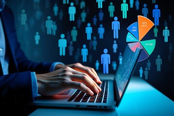 businessman working on laptop