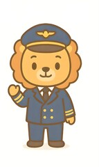 vector illustration of cartoon policeman