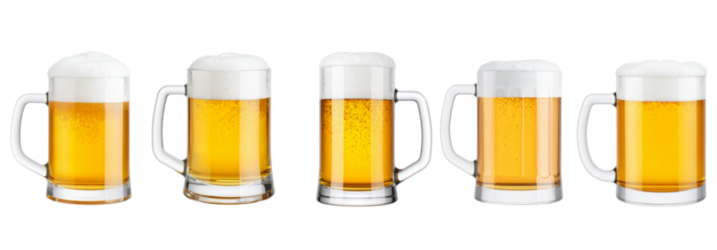 Beer mug with foam. 3d realistic illustration. 
