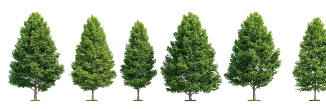 Row of  coniferous trees