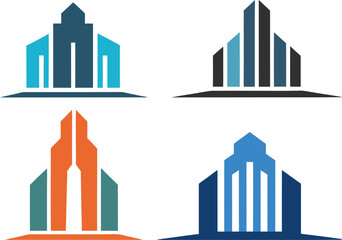 Obraz premium Real Estate and Building Vector Logo Set