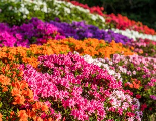 Naklejka premium Colorful flower bed