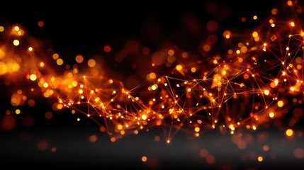Obraz premium Abstract fiery network design