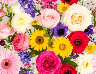 Colorful flower bouquet arrangement