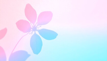 Soft pastel floral shadow overlay on a gradient background creating a tranquil and serene visual