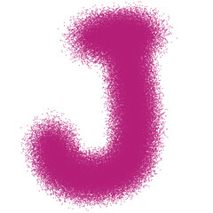 Scribbled letter H font magenta color for alphabets text learn decoration, transparent background