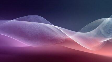 Abstract flowing lines in soft, translucent colors
